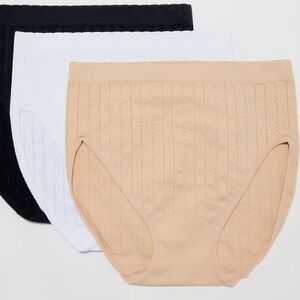 Breezies Women's Panties - Black, White, and Tan